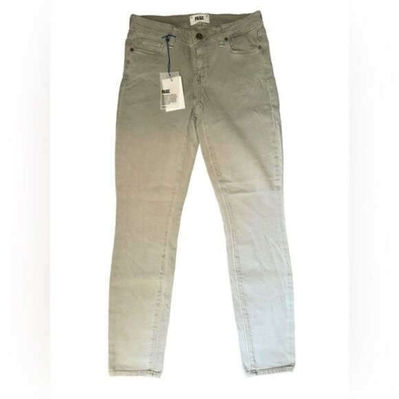 Paige Jeans Womens 26 Green Vintage Faded Gravel Denim Verdugo Mid Rise Ankle - Picture 1 of 12